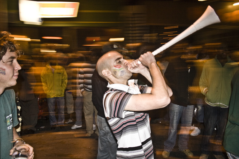 guy on a vuvuzela