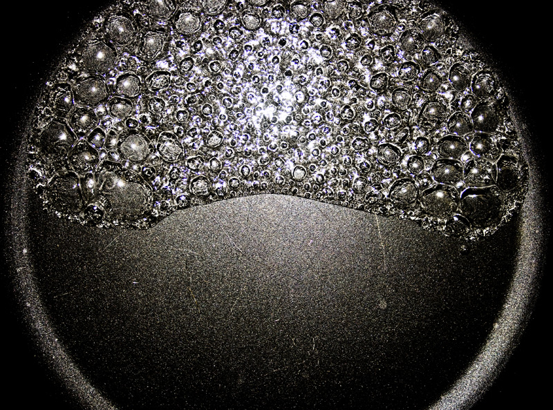 bubbles on a pan