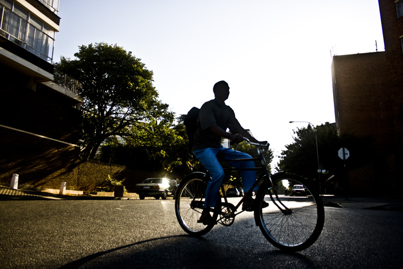 man on a bike